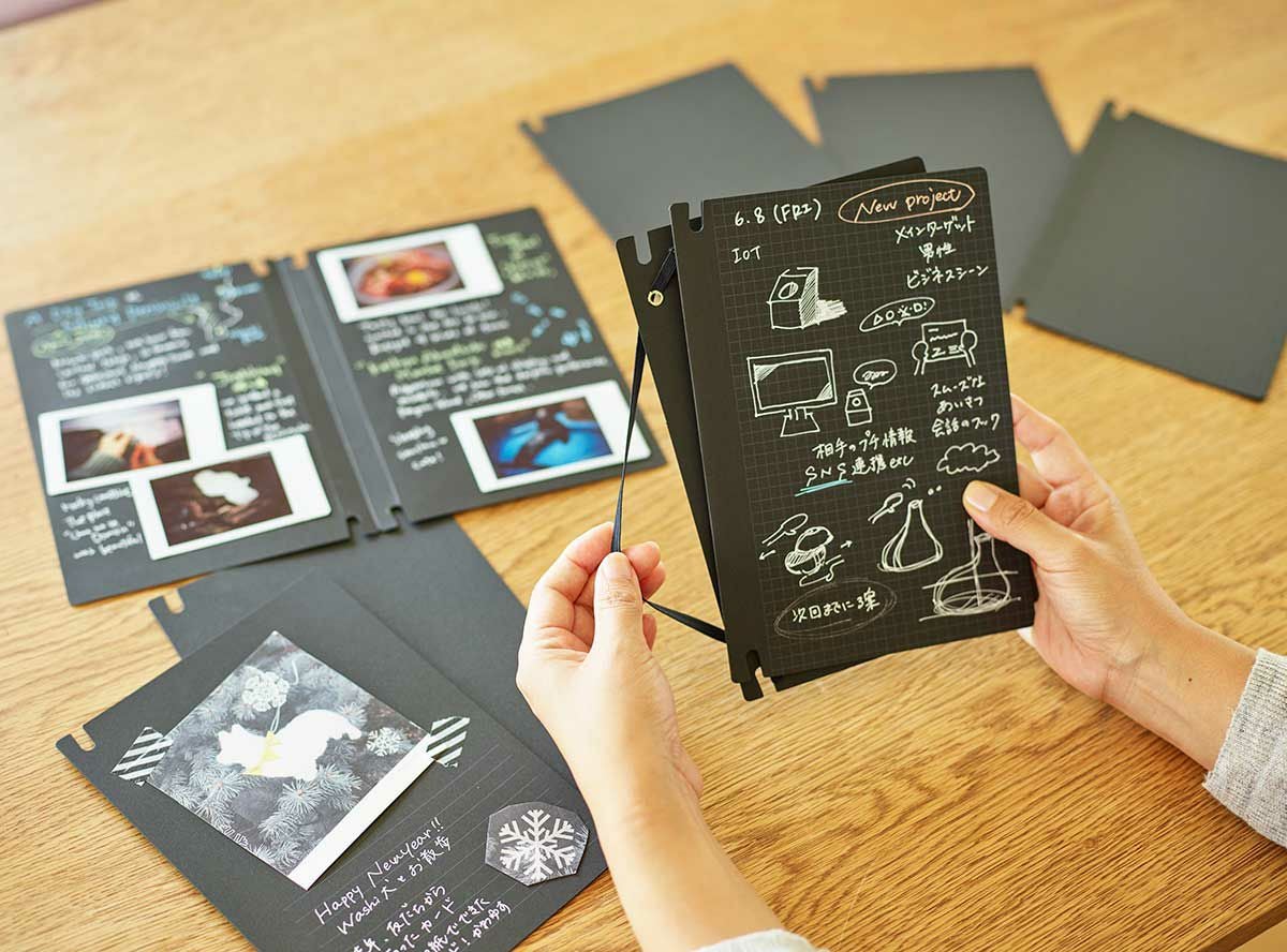 ノートの中身を自由に入れ替えられます。