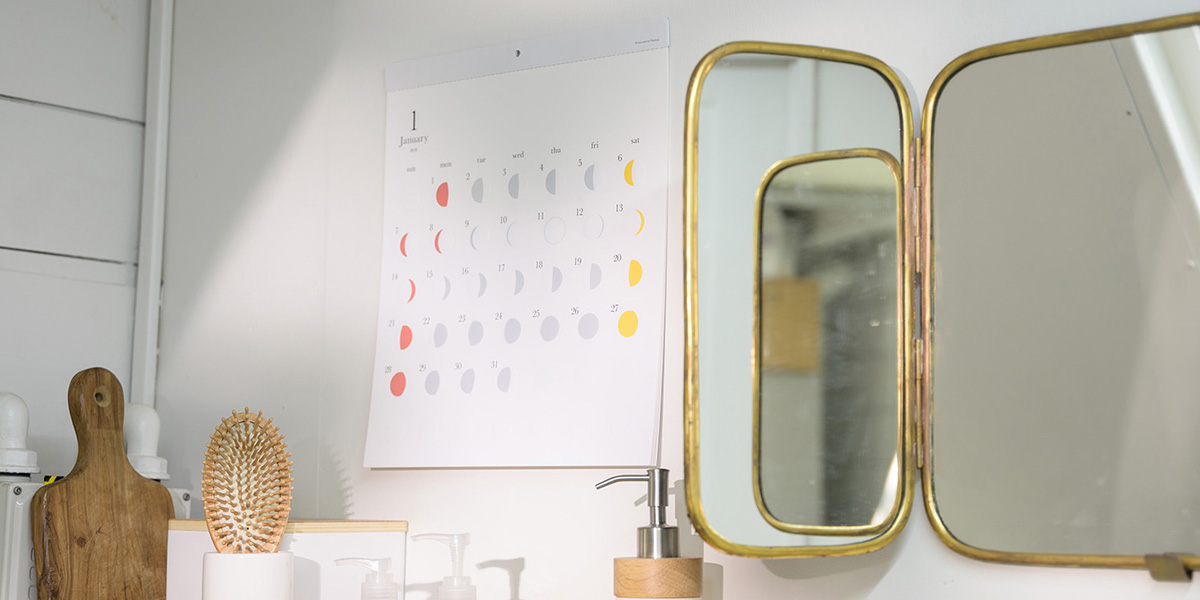 洗面所に飾ったミチル1月