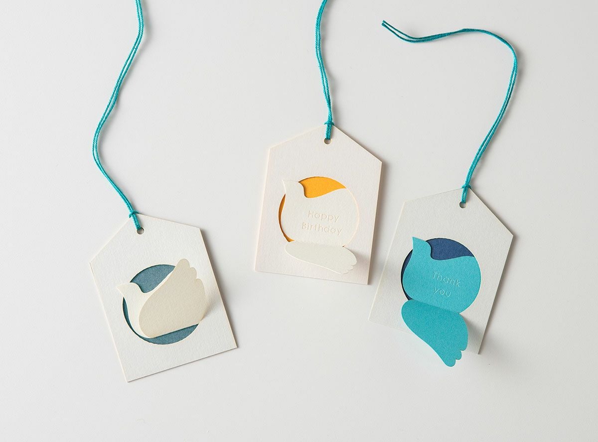 Happy Bird Greeting tag