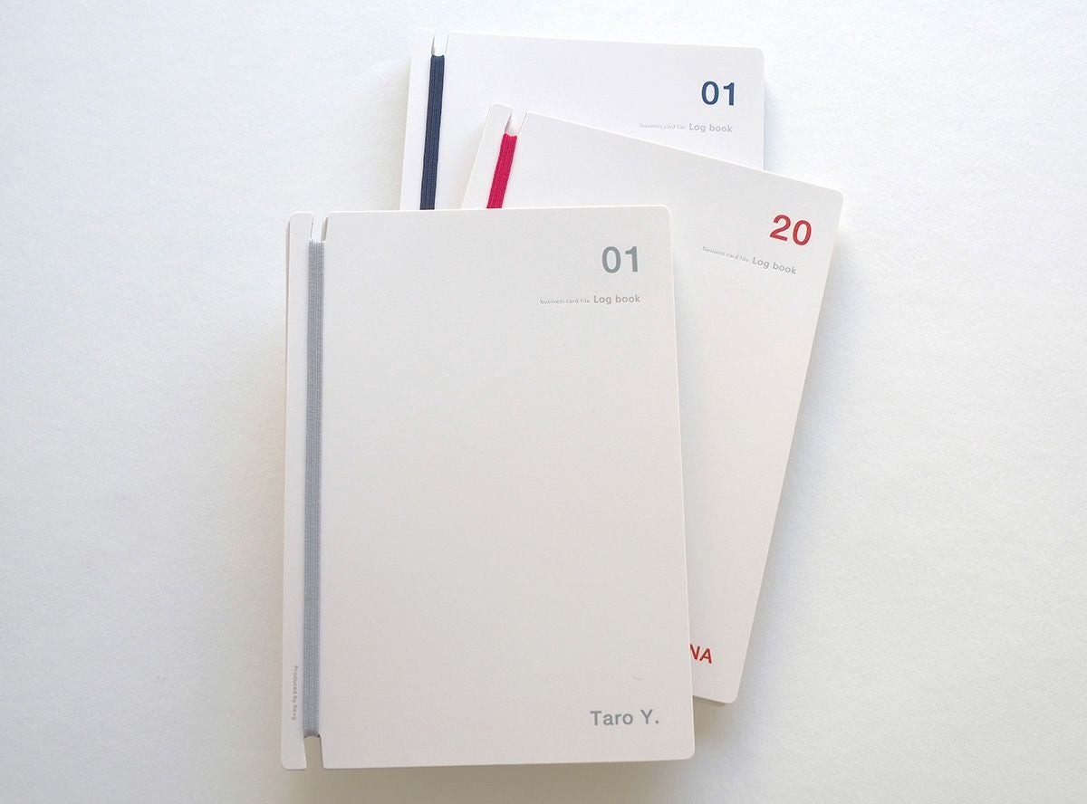 〈名入れ〉名刺ファイルLogbook【白】