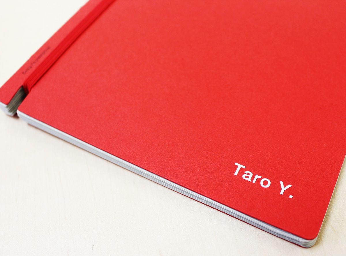 〈名入れ〉名刺ファイル Log book【赤】