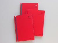 〈名入れ〉名刺ファイル Log book【赤】