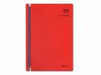 〈名入れ〉名刺ファイル Log book【赤】