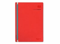 〈名入れ〉名刺ファイル Log book【赤】